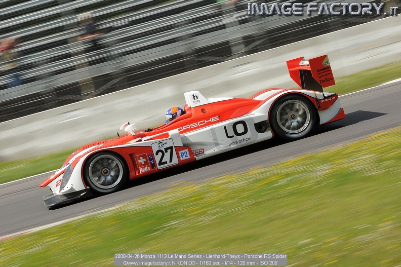2008-04-26 Monza 1113 Le Mans Series - Lienhard-Theys - Porsche RS Spider.jpg